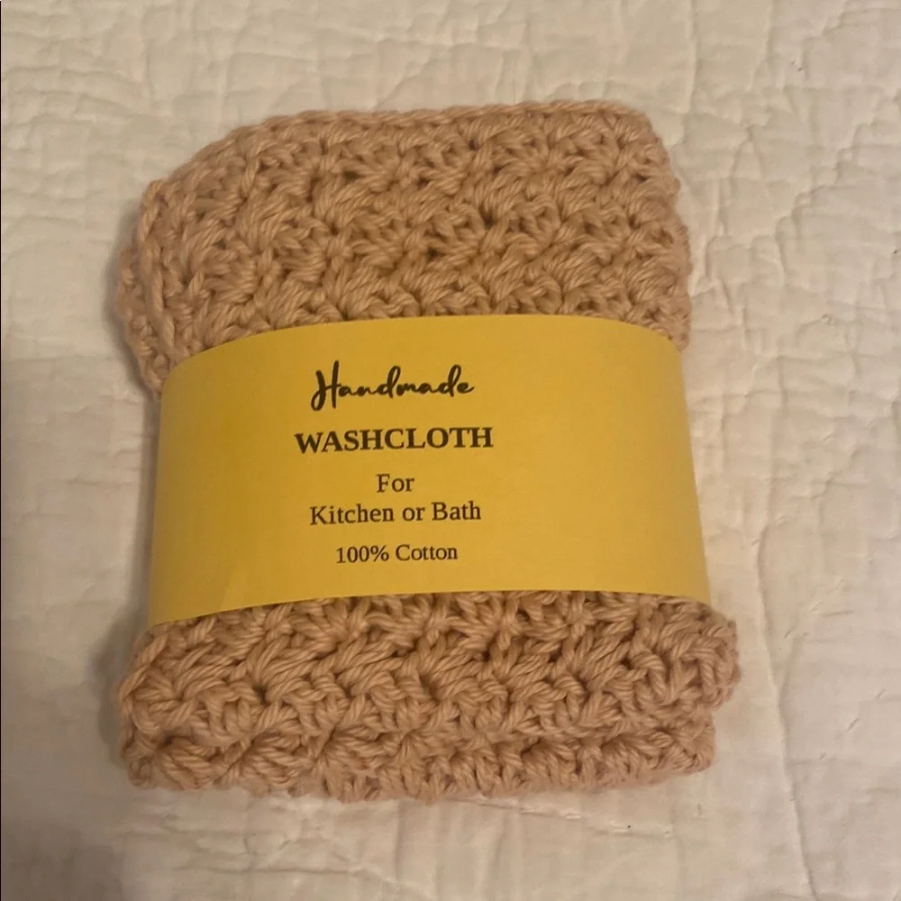 Handmade Cotton Washcloth Set‎ of 2